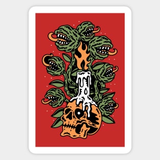 Plant skull monster illustration Sticker